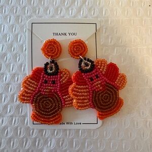 {NEW} Handcrafted Beaded Thanksgiving Earrings